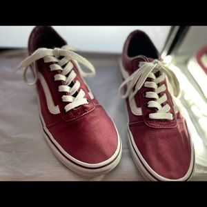 Dark red vans